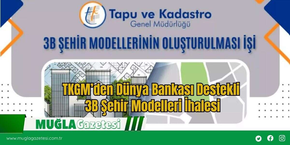 TKGM’den Dünya Bankası Destekli 3B Şehir Modelleri İhalesi