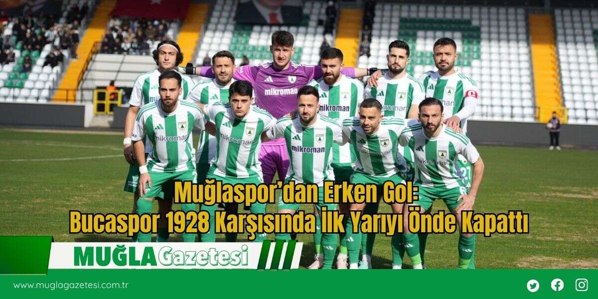 Muğlaspor’dan Erken Gol: Bucaspor 1928 Karşısında İlk Yarıyı Önde Kapattı