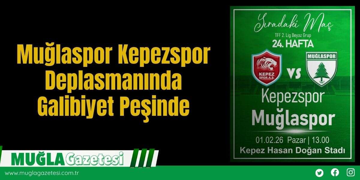 Muğlaspor Kepezspor Deplasmanında Galibiyet Peşinde