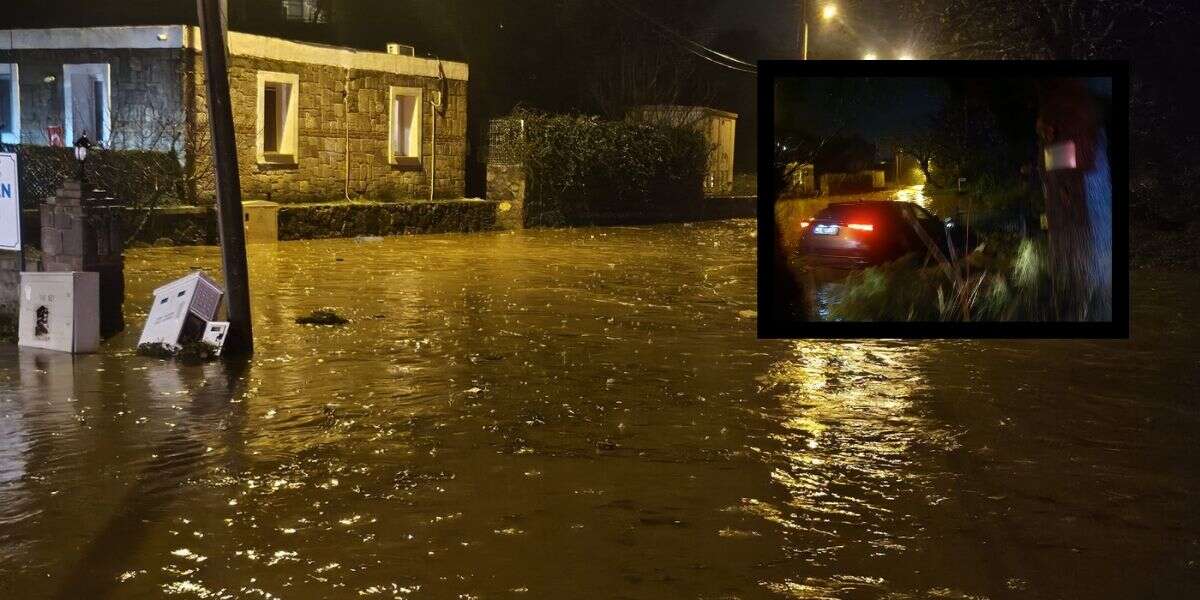 Sağanak Bodrum’u Vurdu: Sel Sularına Kapılan Otomobil Dere Yatağında Durabildi