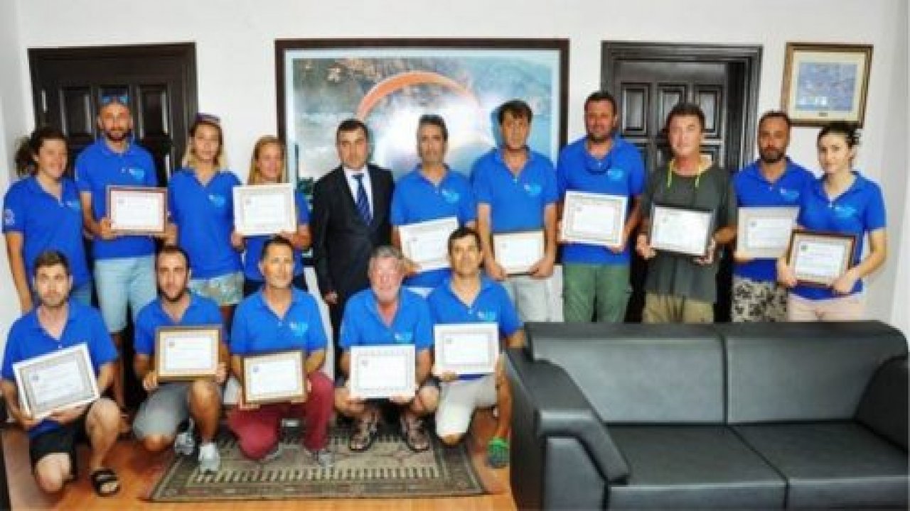 Dalış Eğitmenlerine Teşekkür Belgesi