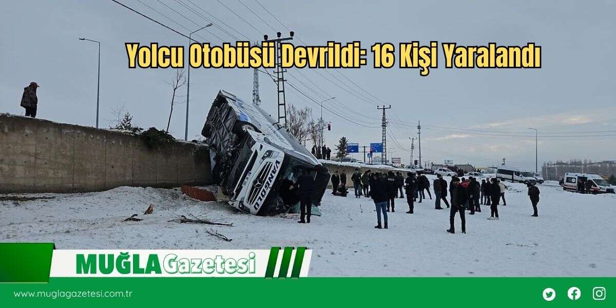 Yolcu Otobüsü Devrildi: 16 Kişi Yaralandı