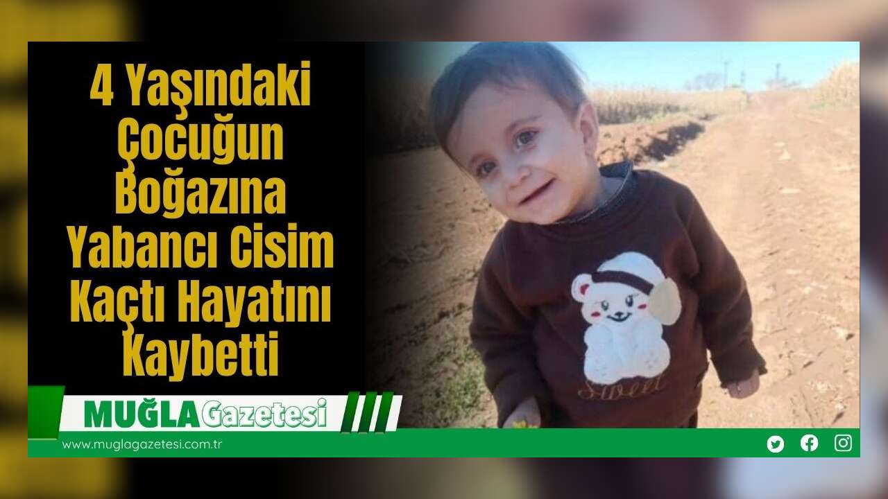 4 Yaşındaki  Çocuğun  Boğazına Yabancı Cisim Kaçtı:  Hayatını Kaybetti
