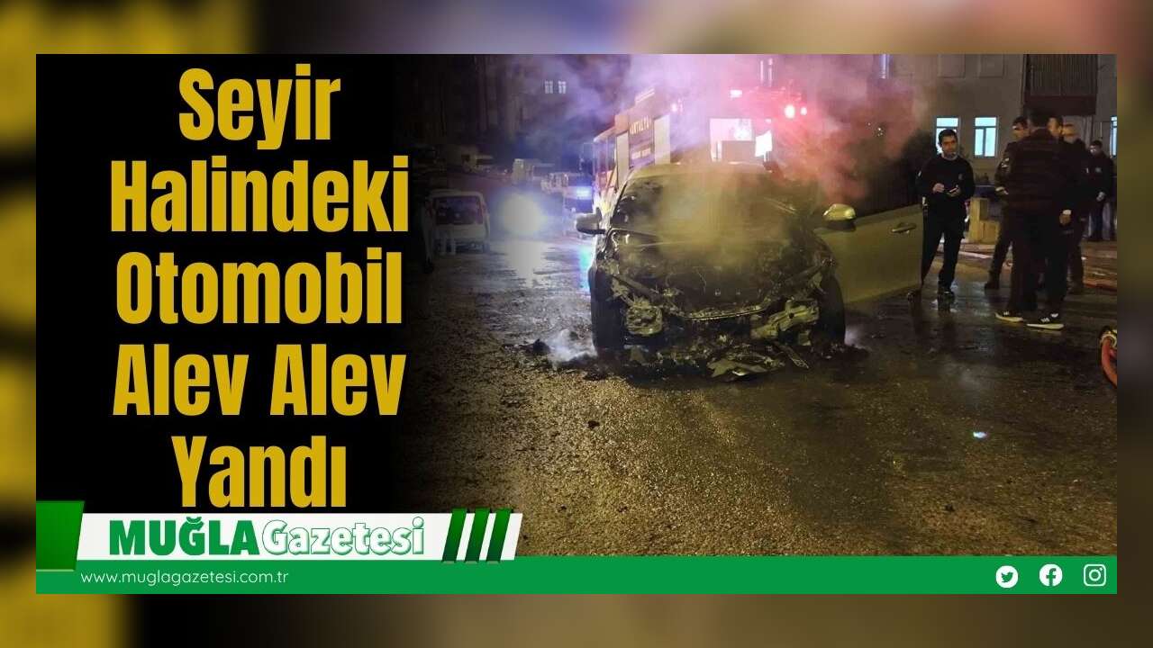 Seyir Halindeki Otomobil Alev Alev Yandı