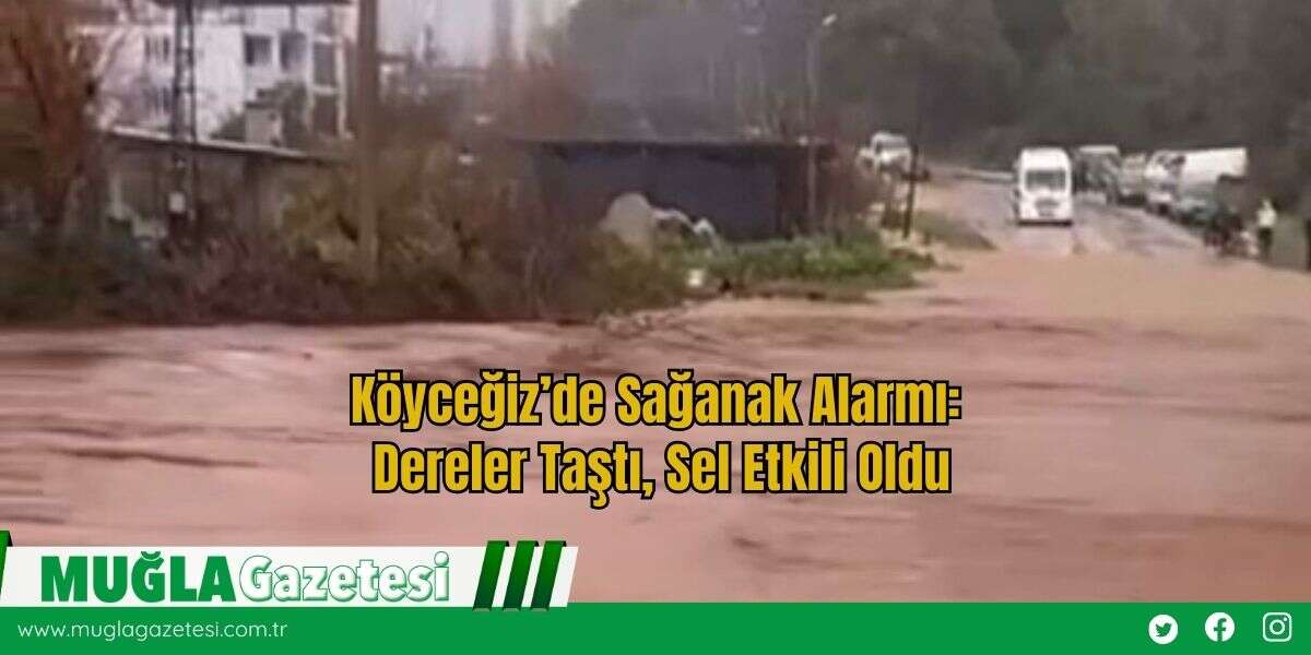 Köyceğiz’de Sağanak Alarmı: Dereler Taştı, Sel Etkili Oldu