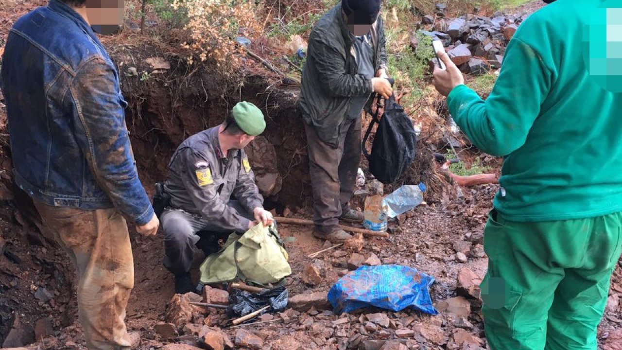 Kaçak kazıya jandarmadan suçüstü