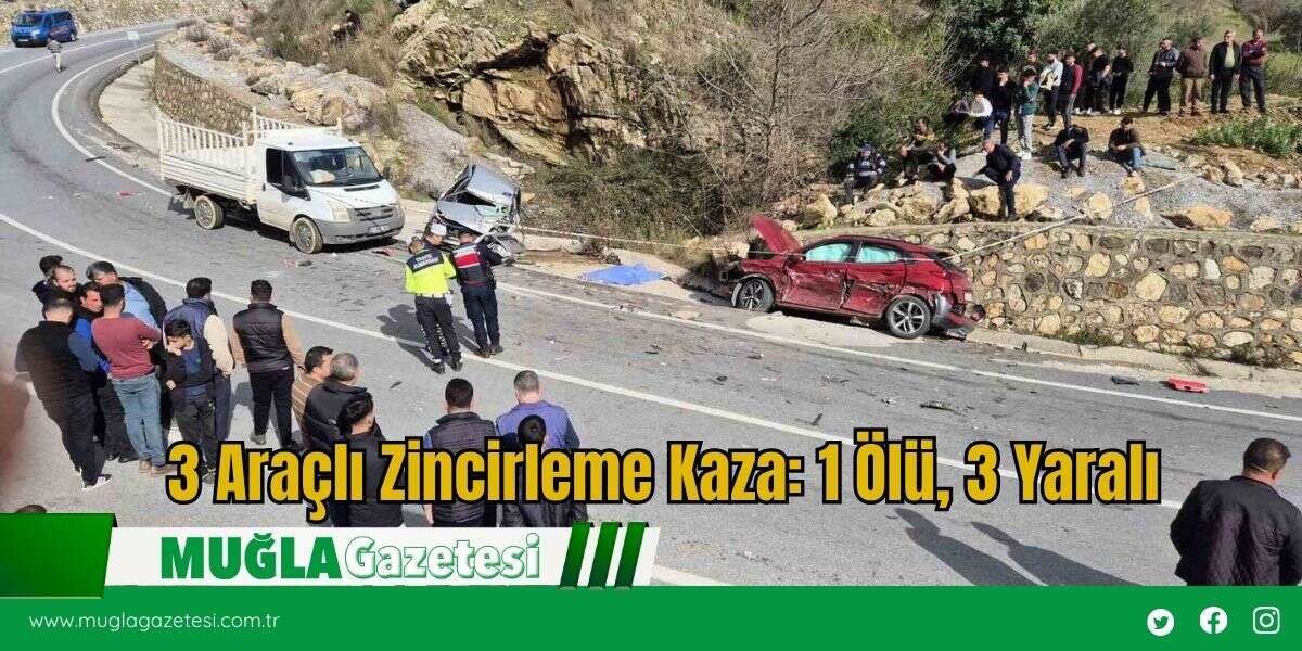 3 Araçlı Zincirleme Kaza: 1 Ölü, 3 Yaralı