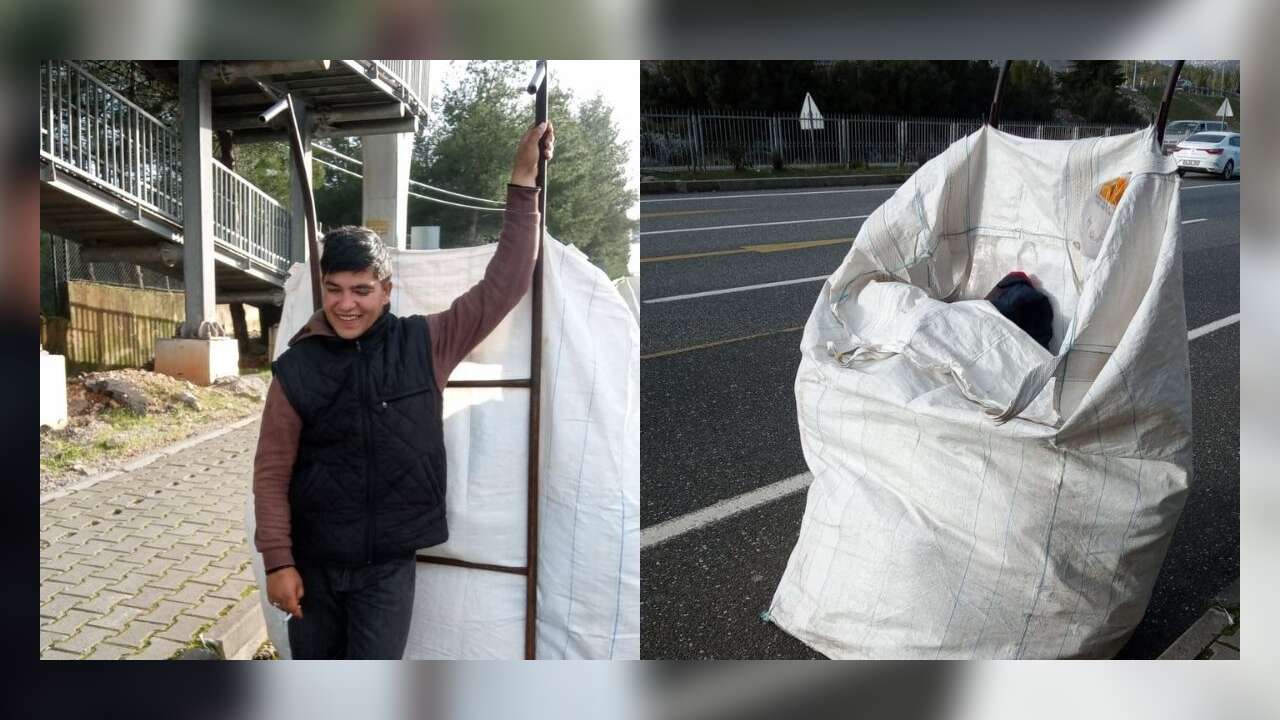 28 Yaşındaki Genç, Antalya’dan Muğla’ya Karton Arabasıyla Yürüyerek Geldi