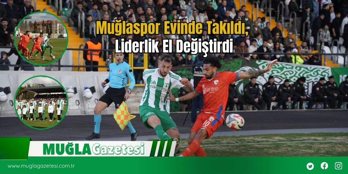 Muğlaspor Evinde Takıldı, Liderlik El Değiştirdi