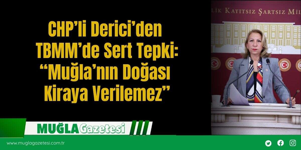 CHP’li Derici’den TBMM’de Sert Tepki: “Muğla’nın Doğası Kiraya Verilemez”