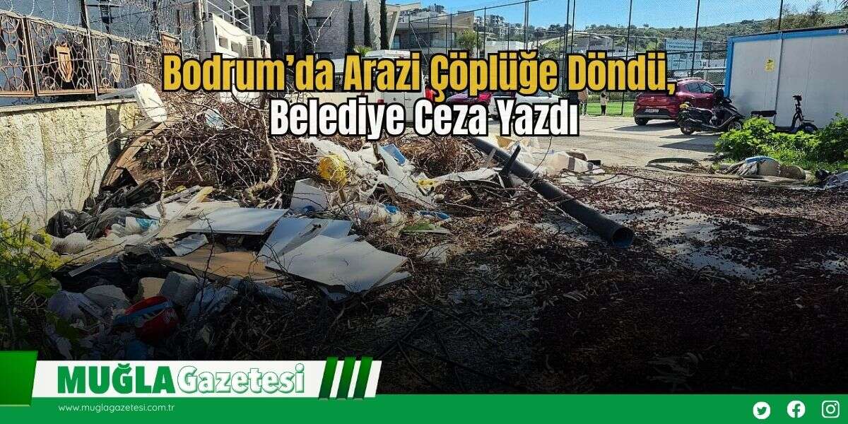 Bodrum’da Arazi Çöplüğe Döndü, Belediye Ceza Yazdı