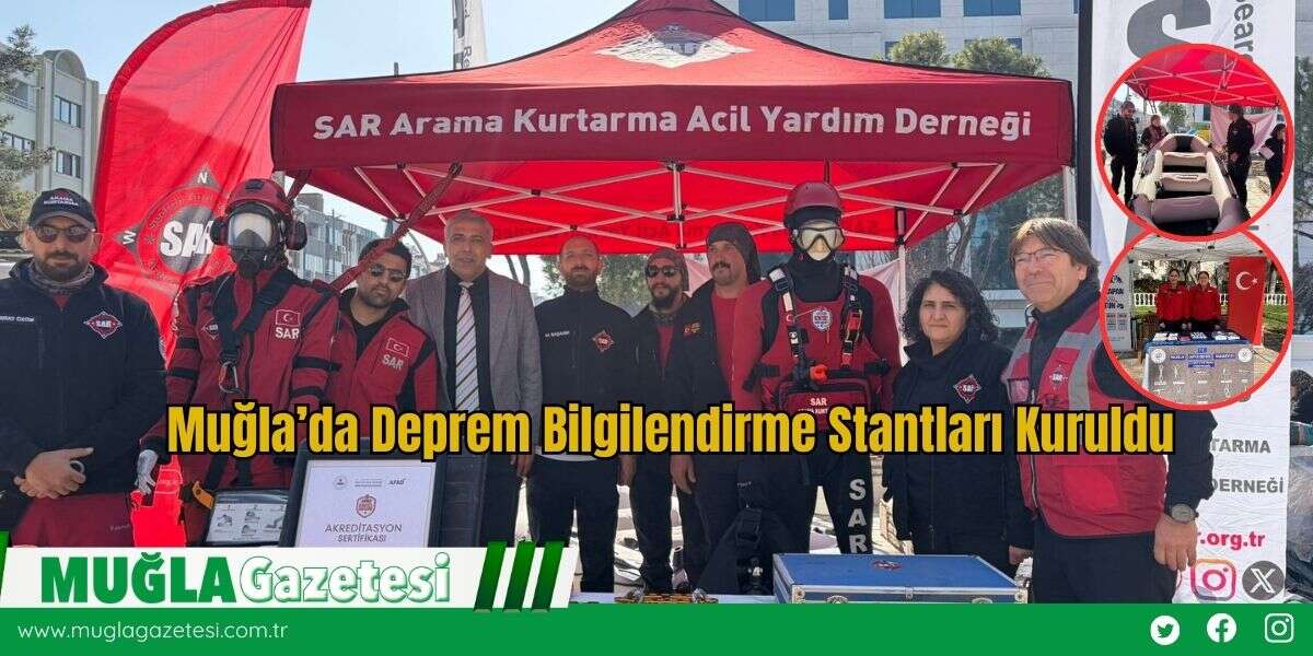 Muğla’da Deprem Bilgilendirme Stantları Kuruldu