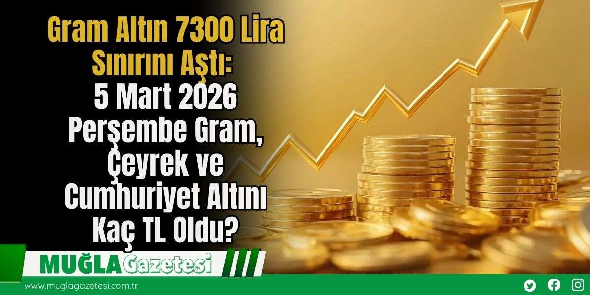 Gram Altın 7300 Lira Sınırını Aştı: 5 Mart 2026 Perşembe Gram, Çeyrek ve Cumhuriyet Altını Kaç TL Oldu?