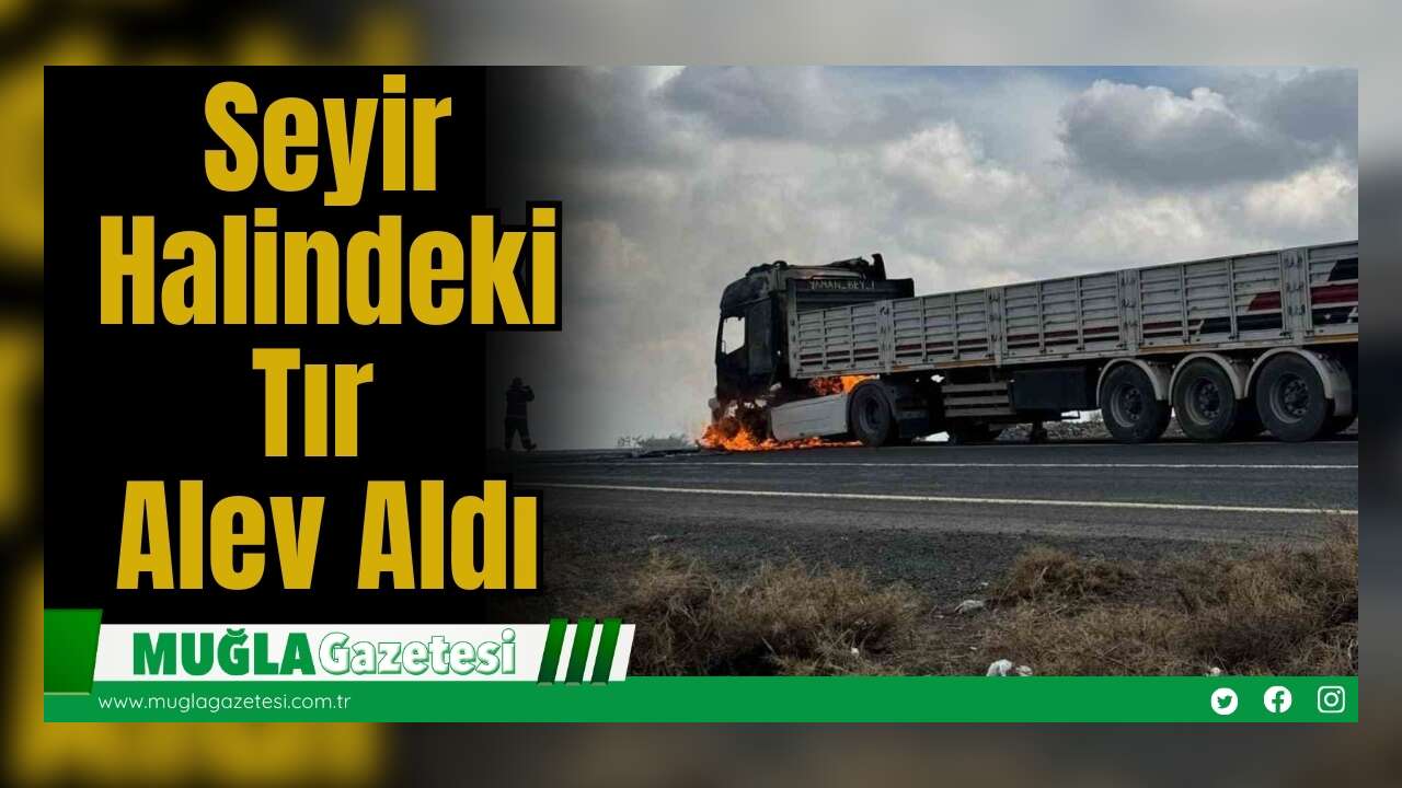 Seyir Halindeki Tır Alev Aldı
