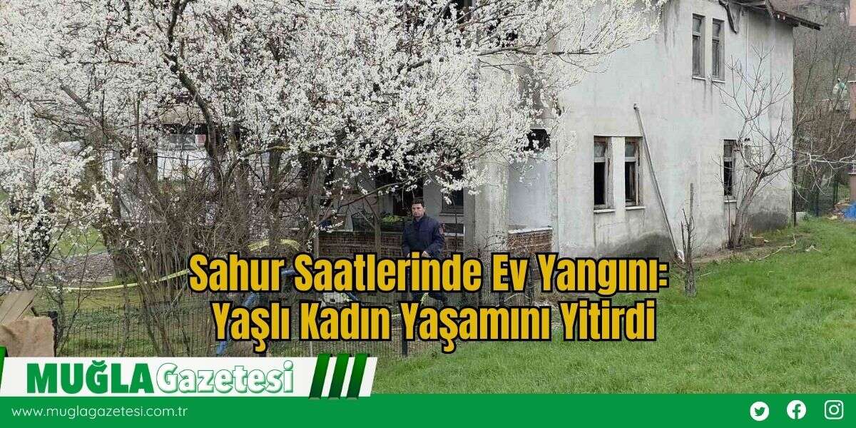Sahur Saatlerinde Ev Yangını: Yaşlı Kadın Yaşamını Yitirdi