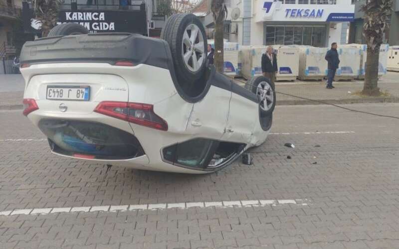 Marmaris’te Kontrolden Çıkan Araç Takla Attı: Sürücü 2.51 Promil Alkollü