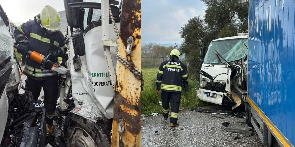 Muğla’da Trafik Kazası: İki Kamyonet Çarpıştı
