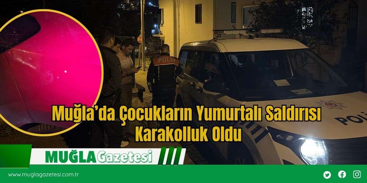 Muğla’da Çocukların Yumurtalı Saldırısı Karakolluk Oldu