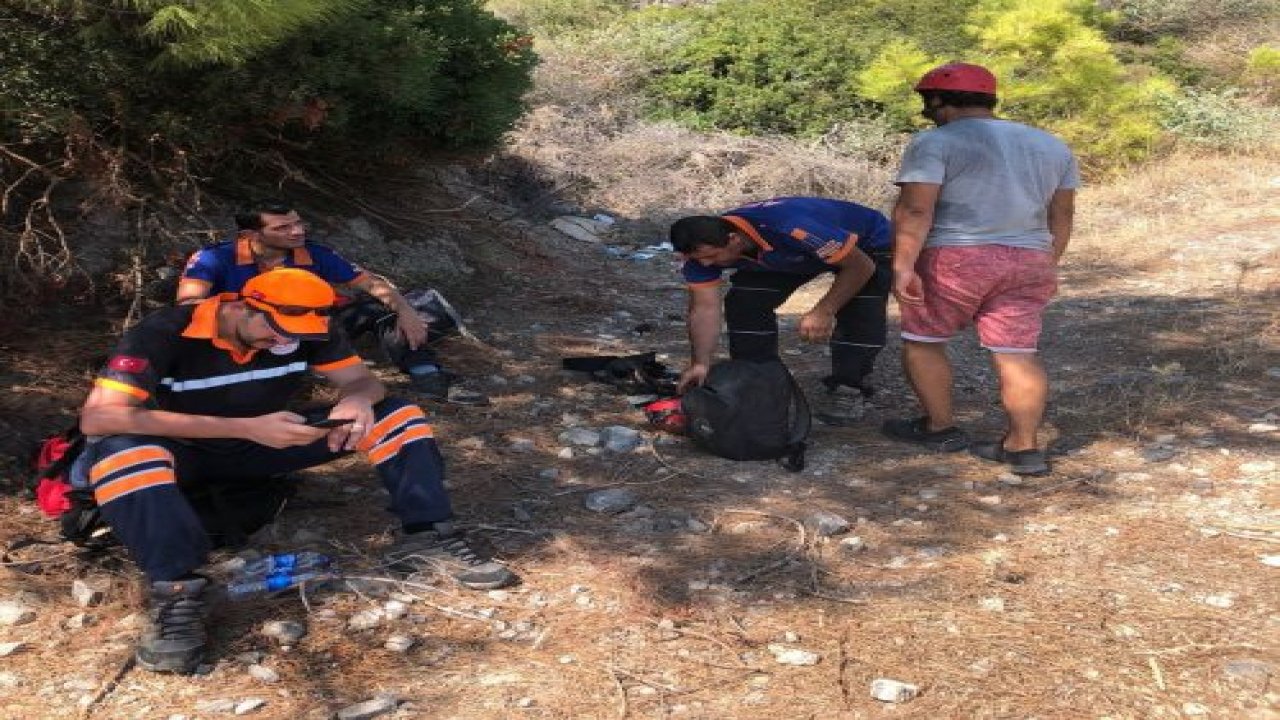 Dağda mahsur kalan öğretmeni AFAD kurtardı