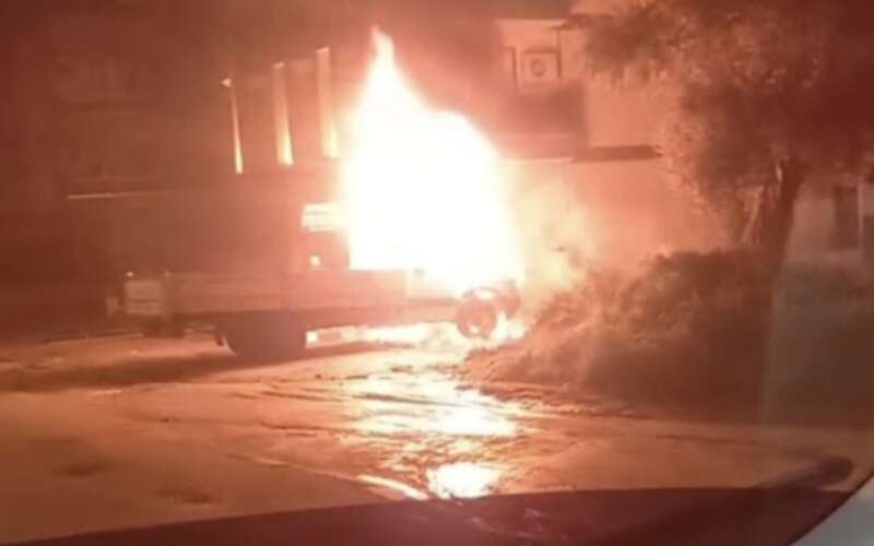 Muğla’da Ticari Araçta Yangın