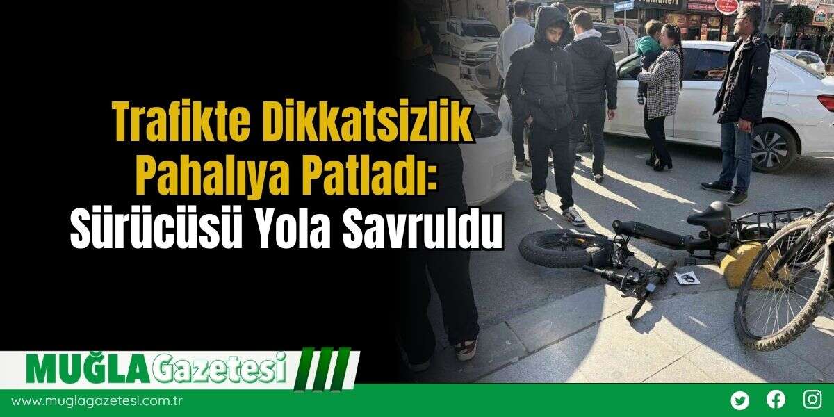 Trafikte Dikkatsizlik Pahalıya Patladı: Sürücüsü Yola Savruldu