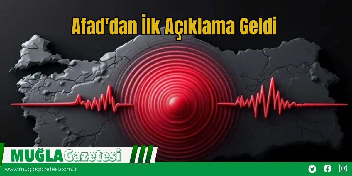 Afad'dan İlk Açıklama Geldi