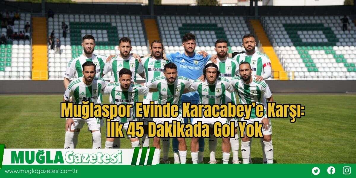 Muğlaspor Evinde Karacabey’e Karşı: İlk 45 Dakikada Gol Yok
