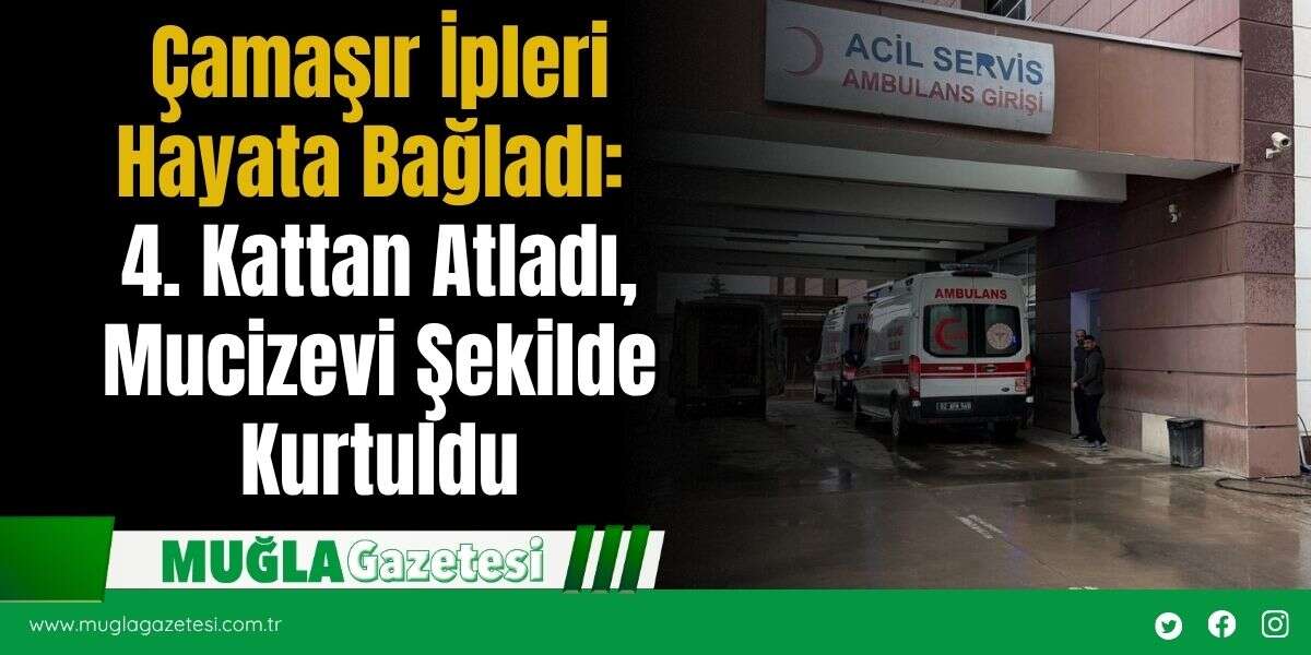 Çamaşır İpleri Hayata Bağladı: 4. Kattan Atladı, Mucizevi Şekilde Kurtuldu