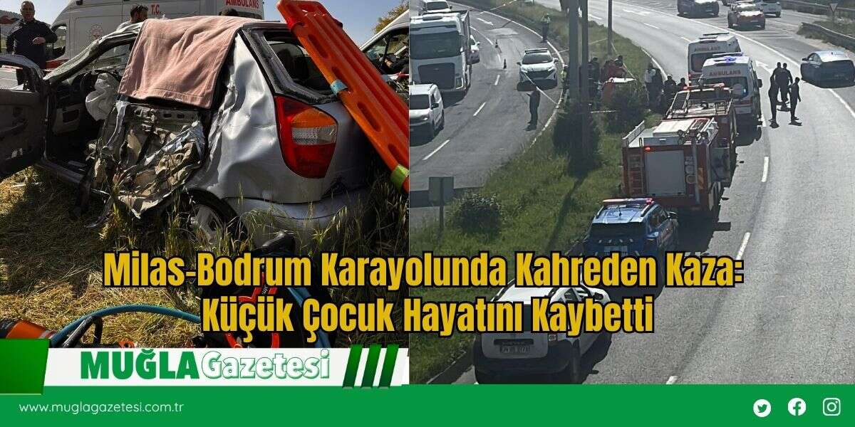 Milas-Bodrum Karayolunda Kahreden Kaza: Küçük Çocuk Hayatını Kaybetti