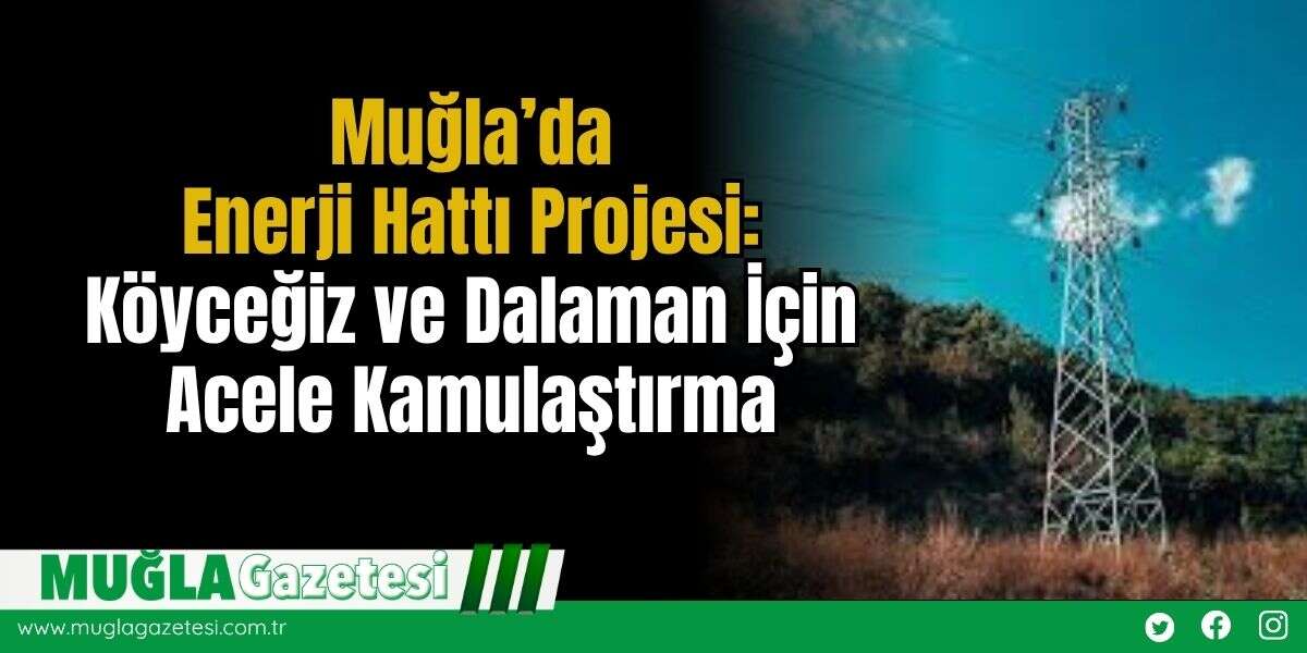 Muğla’da Enerji Hattı Projesi: Köyceğiz ve Dalaman İçin Acele Kamulaştırma
