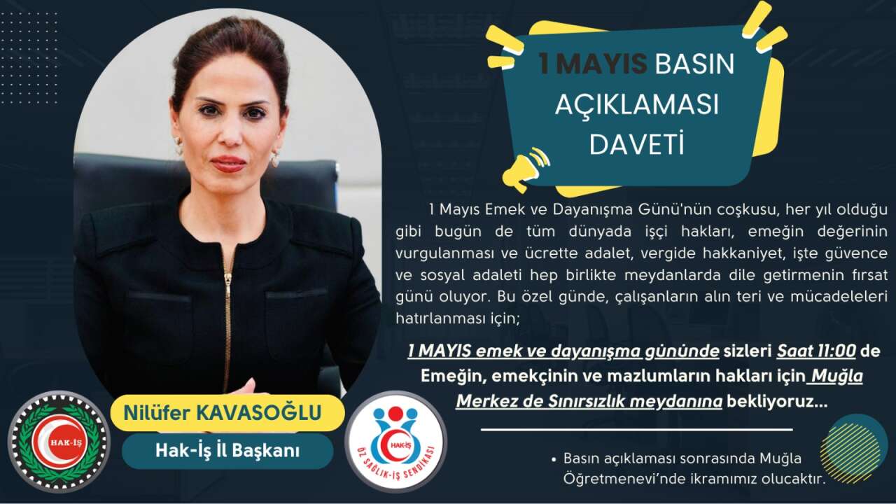 HAK-İŞ’ten 1 Mayıs Bildirisi: “Savaşa Hayır, Emek İçin Birlik ve Dayanışma”