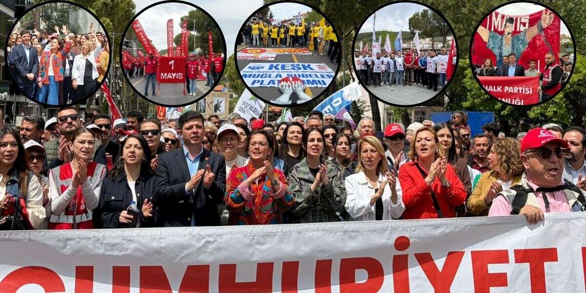 Muğla’da 1 Mayıs Coşkusu: Emekçiler Akyol’dan Meydana Yürüdü